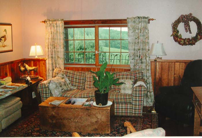 The gathering room and library at Old Spring Farm