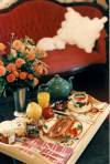 Gourmet breakfast table setting