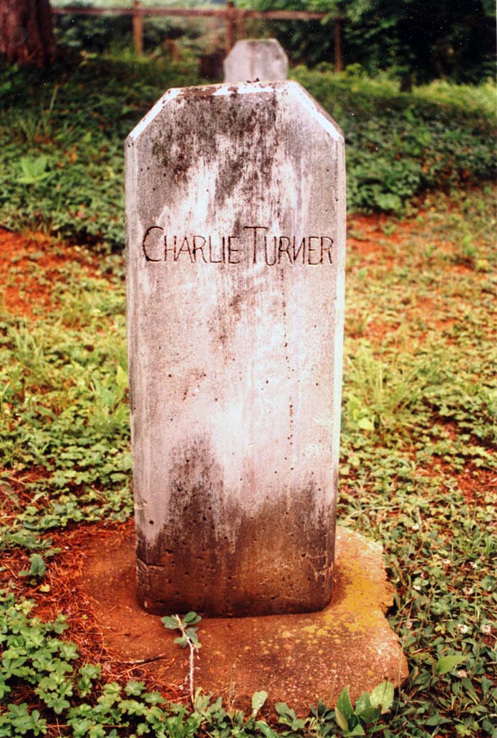 Soapstone marker in old cemetery